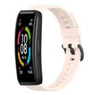 For Huawei Band 6 Solid Color Silicone Watch Band(Pink) - 1