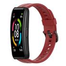 For Huawei Band 6 Solid Color Silicone Watch Band(Red) - 1