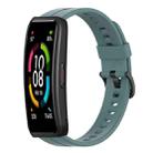 For Huawei Band 6 Solid Color Silicone Watch Band(Rock Cyan) - 1