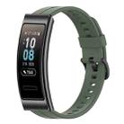 For Huawei Band 3 Solid Color Silicone Watch Band(Green) - 1