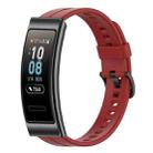For Huawei Band 3 Solid Color Silicone Watch Band(Red) - 1