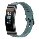 For Huawei Band 3 Solid Color Silicone Watch Band(Rock Cyan) - 1