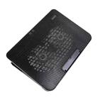 N99 USB Dual Fan Hollow Carved Design Heat Dissipation Laptop Cooling Pad(Black) - 1