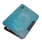 N99 USB Dual Fan Hollow Carved Design Heat Dissipation Laptop Cooling Pad(Blue) - 1