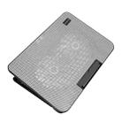 N99 USB Dual Fan Hollow Carved Design Heat Dissipation Laptop Cooling Pad(Gray) - 1
