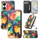 For Huawei Nova 10 SE CaseNeo Colorful Magnetic Leather Phone Case(Colorful Cloud) - 1