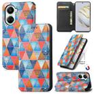 For Huawei Nova 10 SE CaseNeo Colorful Magnetic Leather Phone Case(Rhombus Mandala) - 1