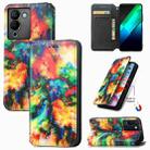 For Infinix Note 12 G96 CaseNeo Colorful Magnetic Leather Phone Case(Colorful Cloud) - 1