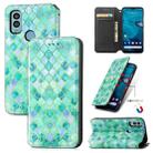 For Kyocera Android One S10 CaseNeo Colorful Magnetic Leather Phone Case(Emerald) - 1