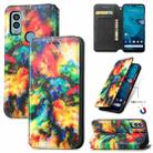 For Kyocera Android One S10 CaseNeo Colorful Magnetic Leather Phone Case(Colorful Cloud) - 1