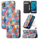 For Kyocera Android One S10 CaseNeo Colorful Magnetic Leather Phone Case(Rhombus Mandala) - 1