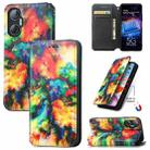 For Tecno Pova Neo 5G CaseNeo Colorful Magnetic Leather Phone Case(Colorful Cloud) - 1