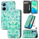 For vivo S15e CaseNeo Colorful Magnetic Leather Phone Case(Emerald) - 1