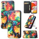 For Samsung Galaxy A14 4G CaseNeo Colorful Magnetic Leather Phone Case(Colorful Cloud) - 1
