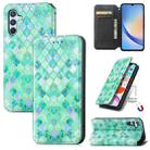 For Samsung Galaxy A34 5G CaseNeo Colorful Magnetic Leather Phone Case(Emerald) - 1