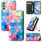 For Samsung Galaxy A34 5G CaseNeo Colorful Magnetic Leather Phone Case(Colorful Cube) - 1