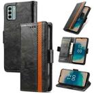 For Nokia G22 CaseNeo Splicing Dual Magnetic Buckle Leather Phone Case(Black) - 1