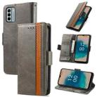 For Nokia G22 CaseNeo Splicing Dual Magnetic Buckle Leather Phone Case(Gray) - 1