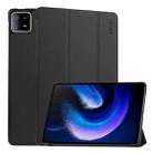 For Xiaomi Pad 6 / Pad 6 Pro ENKAY Tri-fold Custer Texture Leather Stand Smart Case(Black) - 1