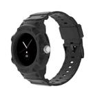 For Google Pixel Watch JUNSUNMAY Integrated TPU Adjustable Elastic Watch Band(Black) - 1