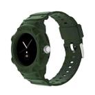 For Google Pixel Watch JUNSUNMAY Integrated TPU Adjustable Elastic Watch Band(Army Green) - 1