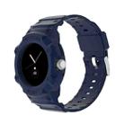 For Google Pixel Watch JUNSUNMAY Integrated TPU Adjustable Elastic Watch Band(Dark Blue) - 1