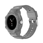For Google Pixel Watch JUNSUNMAY Integrated TPU Adjustable Elastic Watch Band(Grey) - 1