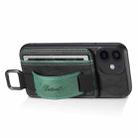For iPhone 12 mini Suteni H13 Card Wallet Wrist Strap Holder PU Phone Case(Black) - 4