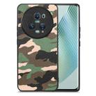 For Honor Magic5 Pro Camouflage Leather Back Cover Phone Case(Green) - 1