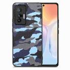 For vivo X70 Camouflage Leather Back Cover Phone Case(Blue) - 1