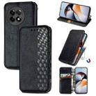 For OnePlus Ace 2 Cubic Grid Pressed Magnetic Leather Phone Case(Black) - 1