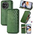 For OnePlus Ace 2 Cubic Grid Pressed Magnetic Leather Phone Case(Green) - 1