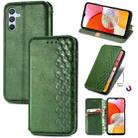 For Samsung Galaxy A14 4G Cubic Grid Pressed Magnetic Leather Phone Case(Green) - 1