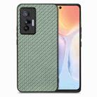 For vivo X70 Carbon Fiber Texture Leather Back Cover Phone Case(Green) - 1