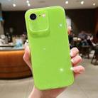 For iPhone SE 2022 / SE 2020 / 7 / 8 Jelly Glitter Solid Color TPU Phone Case(Fluorescent Green) - 1