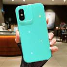 For iPhone X / XS Jelly Glitter Solid Color TPU Phone Case(Green) - 1