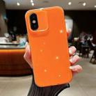 For iPhone X / XS Jelly Glitter Solid Color TPU Phone Case(Orange) - 1