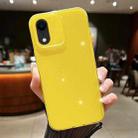 For  iPhone XR Jelly Glitter Solid Color TPU Phone Case(Yellow) - 1