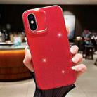 For iPhone XS Max Jelly Glitter Solid Color TPU Phone Case(Red) - 1