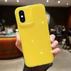 For iPhone XS Max Jelly Glitter Solid Color TPU Phone Case(Yellow) - 1