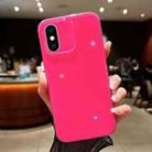 For iPhone XS Max Jelly Glitter Solid Color TPU Phone Case(Rose Red) - 1