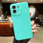 For iPhone 12 Jelly Glitter Solid Color TPU Phone Case(Green) - 1