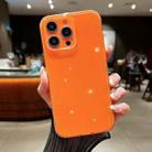For iPhone 12 Pro Max Jelly Glitter Solid Color TPU Phone Case(Orange) - 1