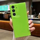 For Samsung Galaxy S24 FE 5G Jelly Glitter Solid Color TPU Phone Case(Fluorescent green) - 1