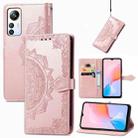 For Blackview A85 Mandala Flower Embossed Leather Phone Case(Rose Gold) - 1