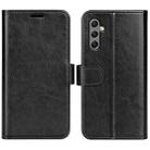 For Samsung Galaxy A24 4G / 5G R64 Texture Horizontal Flip Leather Phone Case(Black) - 1
