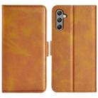 For Samsung Galaxy A24 4G / 5G Dual-side Magnetic Buckle Leather Phone Case(Yellow) - 1