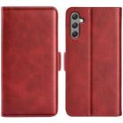 For Samsung Galaxy A24 4G / 5G Dual-side Magnetic Buckle Leather Phone Case(Red) - 1