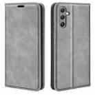 For Samsung Galaxy A24 4G / 5G Retro-skin Magnetic Suction Leather Phone Case(Grey) - 1