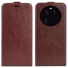 For OPPO Find X6 R64 Texture Vertical Flip Leather Phone Case(Brown) - 1